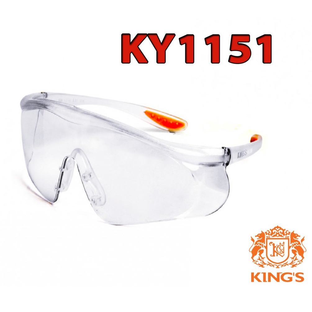 KY1151 KINGS Safety Goggles Clear Safety Eyewear Safety Glass Spectacle