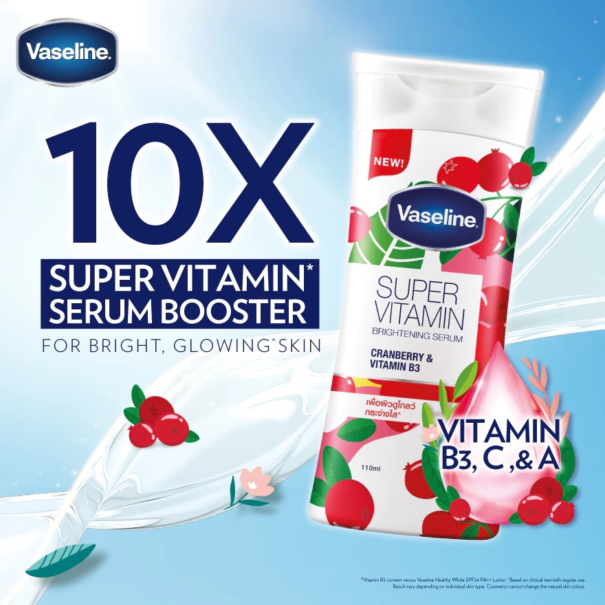 VASELINE Super Vitamin Cranberry Vitamin B3 Lotion 360ml Shopee Malaysia