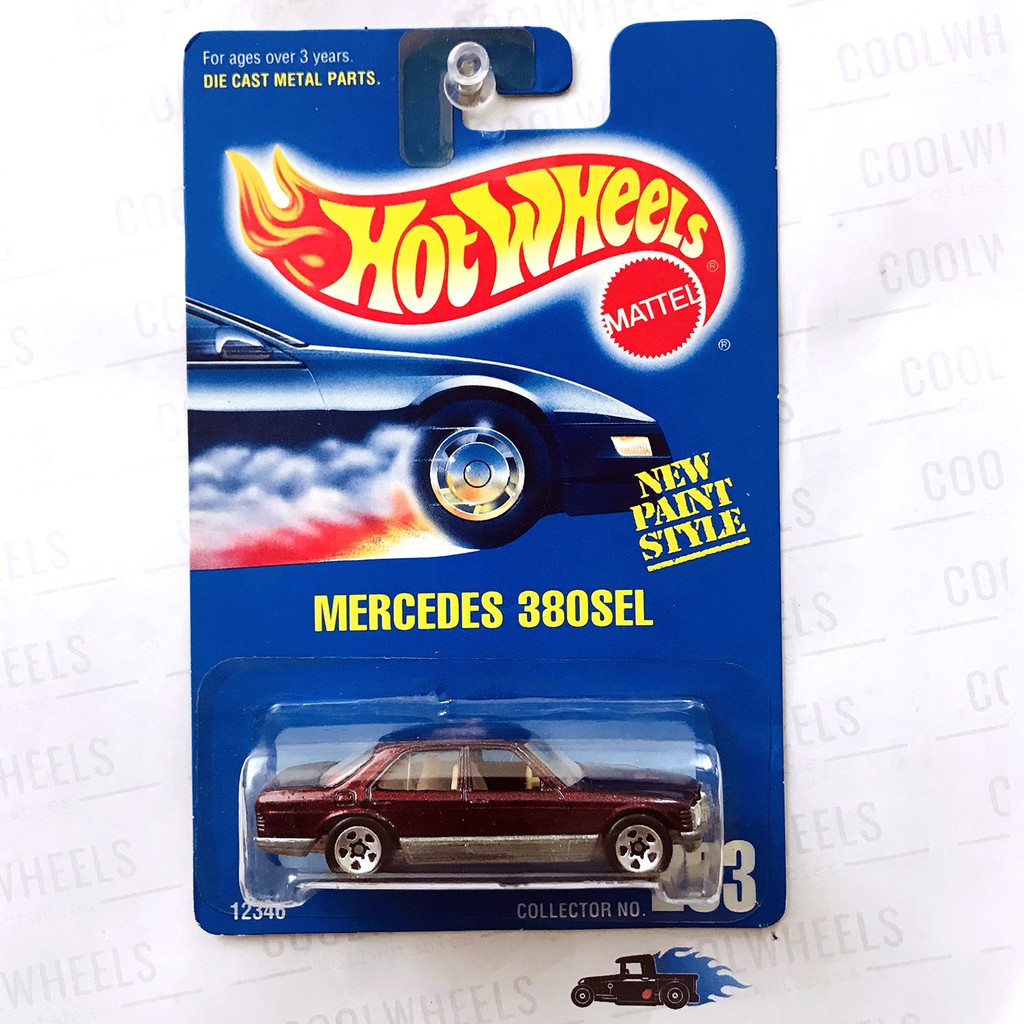 Hot Wheels 1994 Mercedes 380 SEL - Dark Maroon (5SP Wheel Edition ...