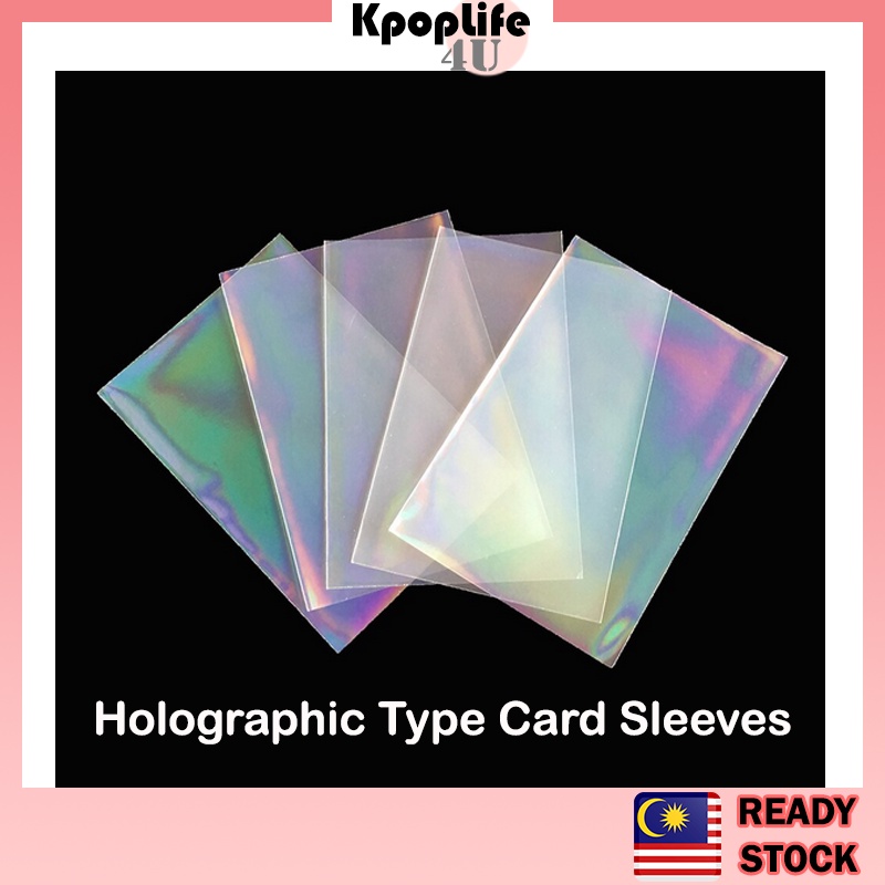 Kpop Holographic Sleeves Postcard Bookmark Sleeve Toploader Photocard