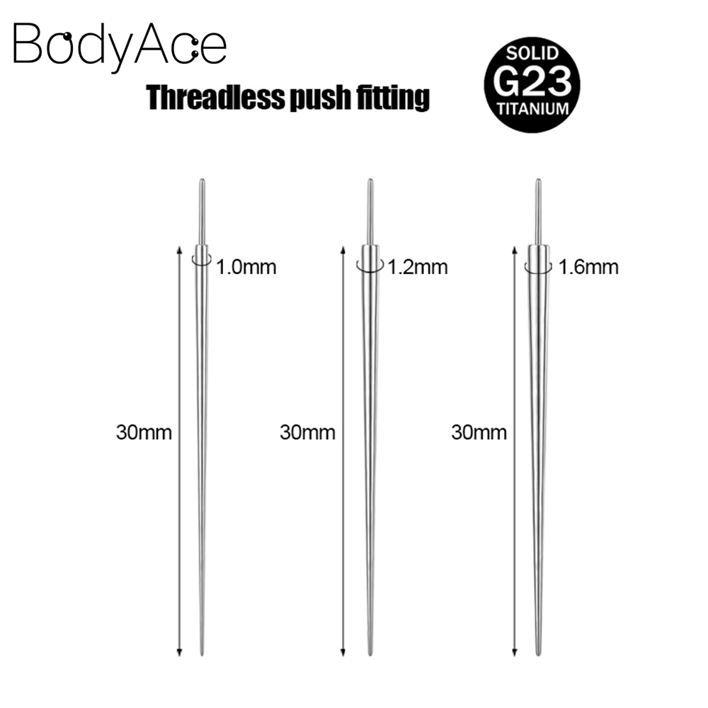 Bodyace 1 PC G23 Titanium Insertion Pin Taper Piercing Stretching Tool