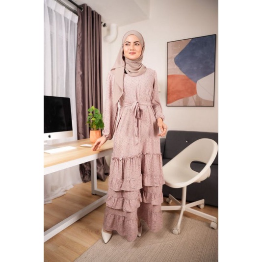 RAPUNZEL RUFFLE DRESS | Shopee Malaysia