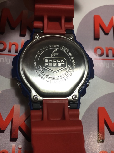 Casio G Shock DW 6900 AC2 red blue captain America