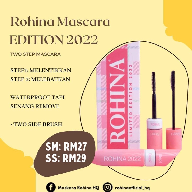 READYSTOK MASCARA ROHINA 2022 LE PINK | Shopee Malaysia