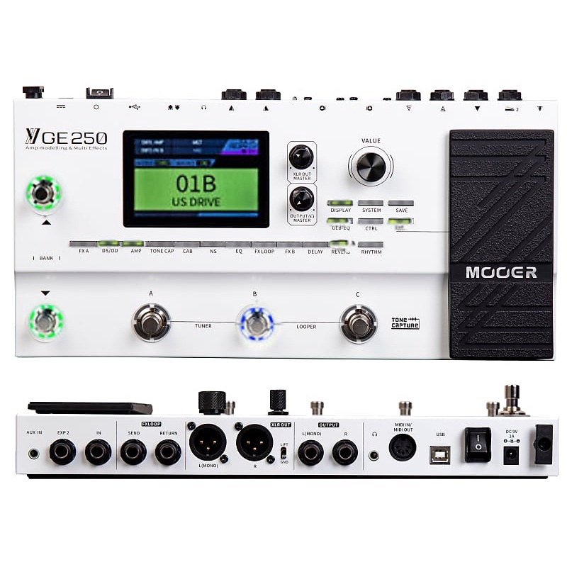 Mooer GE250 Guitar Amp Modelling and Multi Effects Pedal Shopee Malaysia