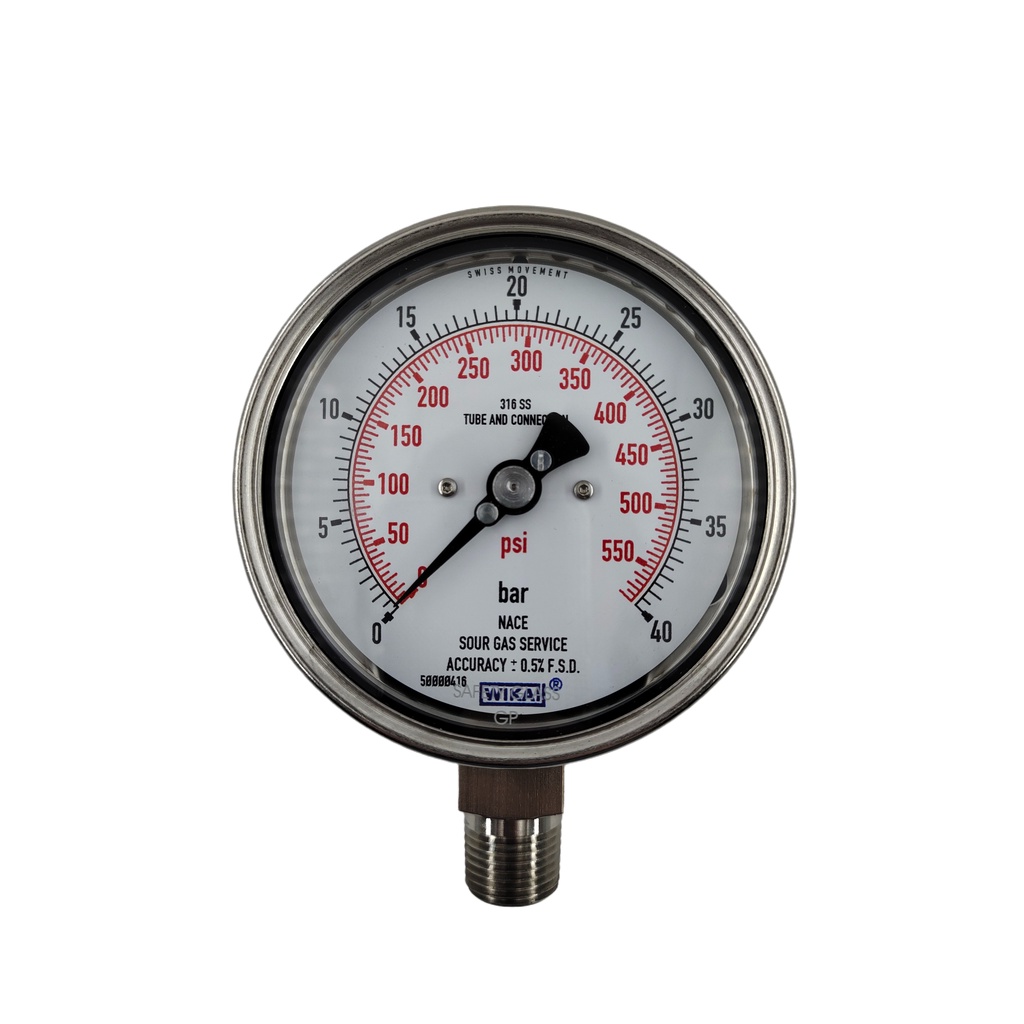 [100 Original] WIKA Fully Stainless Steel Pressure Gauge 232.30.100_1