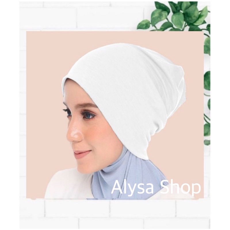 shawl satin putih
