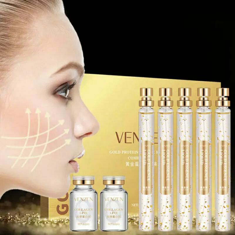 VEZE Benang Collagen/Protein Thread Original Set 1box Gold protein ...