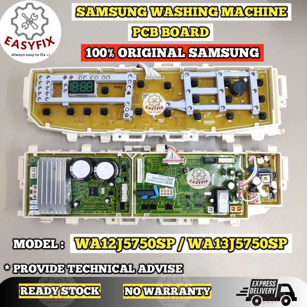 ORIGINAL SAMSUNG!! WA12J5750SP / WA13J5750SP SAMSUNG WASHING MACHINE ...