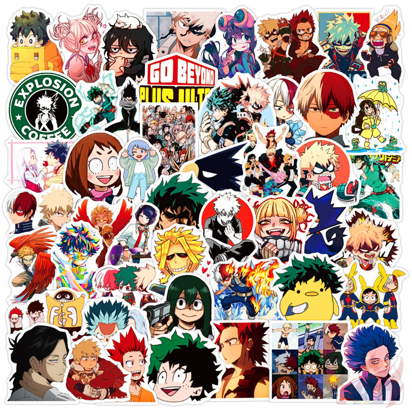 100Pcs/Set Q Funny My Hero Academia Series A Stickers Midoriya Izuku ...