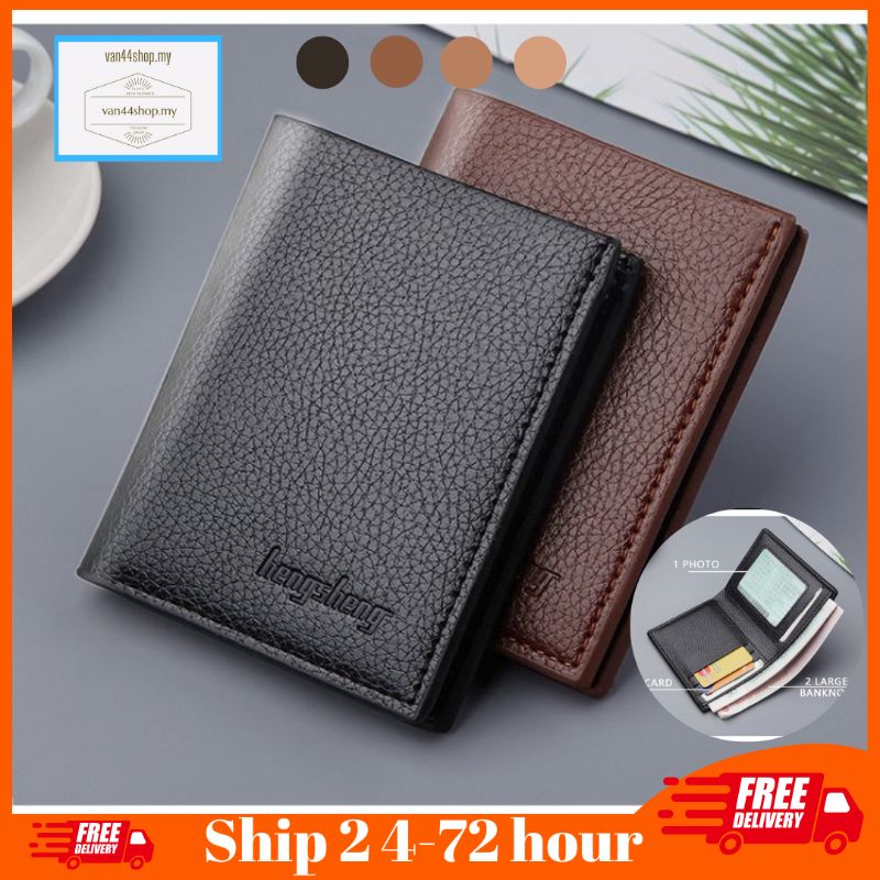 Cardholder wallet short Pu leather Men Women money clip wallet Shopee