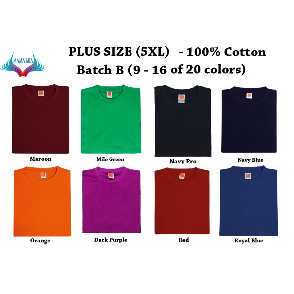 Baju Saiz Besar Cotton ~ Big Plus Size T-shirt - B OREN SPORT CT51