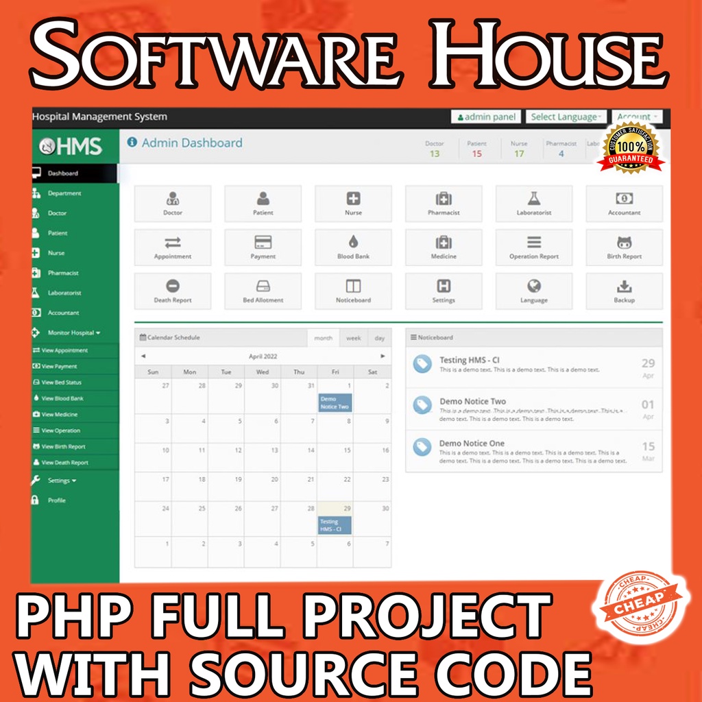 Hospital Management System V2 Full PHP Project with Source Code ...
