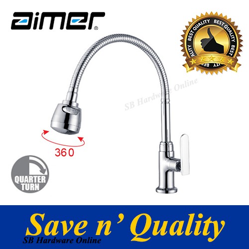 AIMER AMFC3658H FLEXIBLE HOSE KITCHEN PILLAR SINK TAP Shopee Malaysia