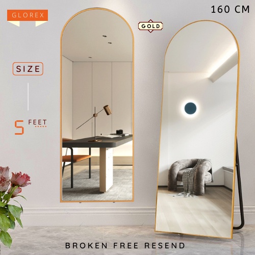 GLOREX 160CM FULL LENGTH MIRROR LONG MIRROR WALL MIRROR STAND STANDING