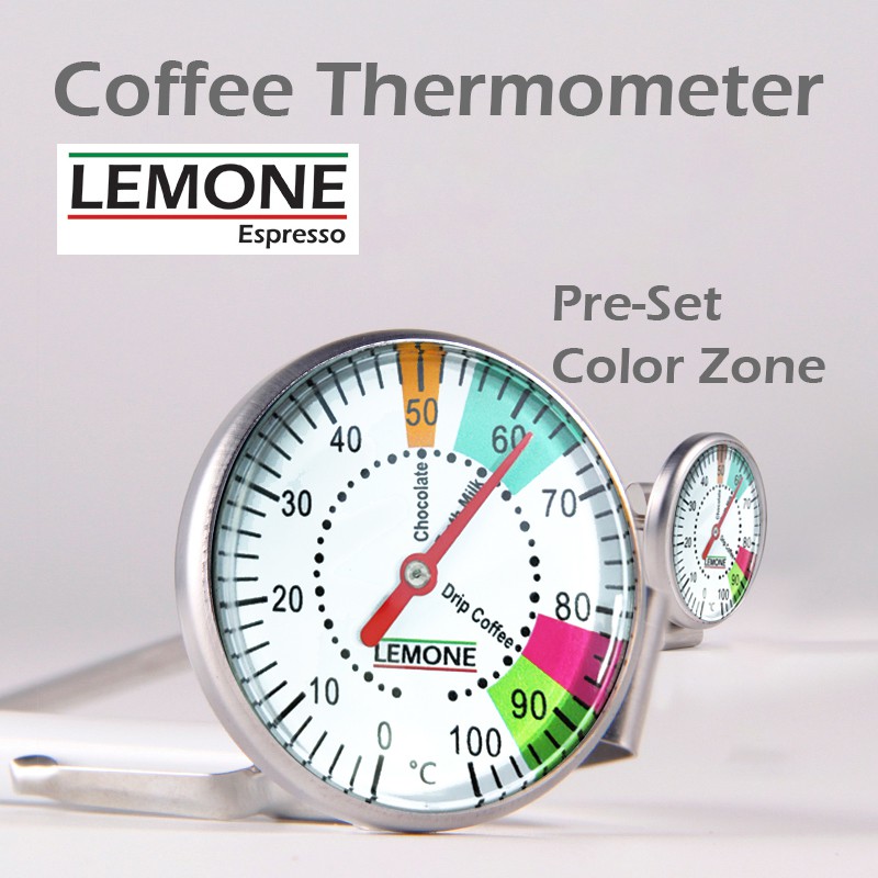 Milk and Coffee Thermometer with Clip