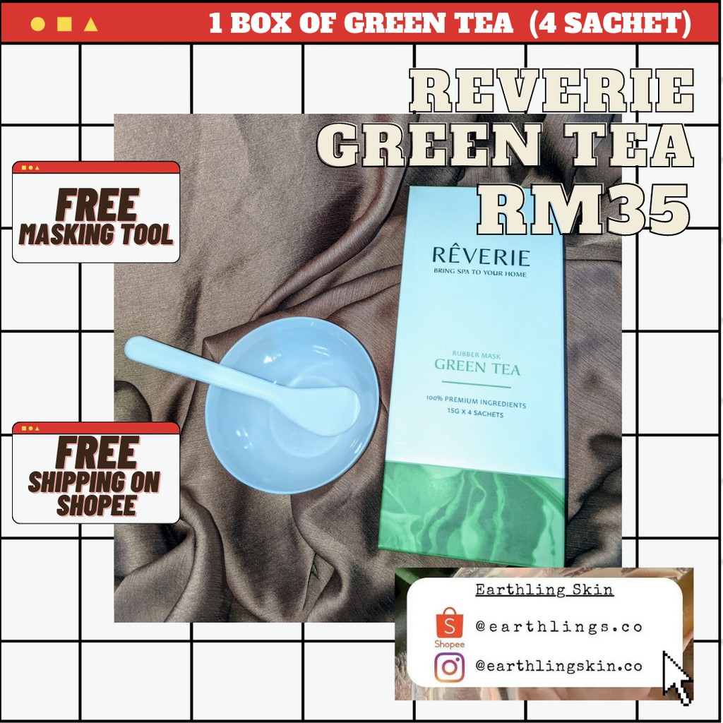 [BEST SELLING] GREEN TEA REVERIE PEEL OFF RUBBER MASK (1 BOX : 15g × 4 ...