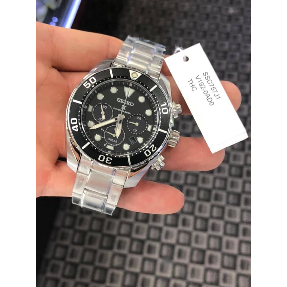 NEW Seiko Prospex Sumo Black Solar Diver s 200M SSC757J1 Chronograph Made In Japan Sapphire Crystal Gents Watch Shopee Malaysia