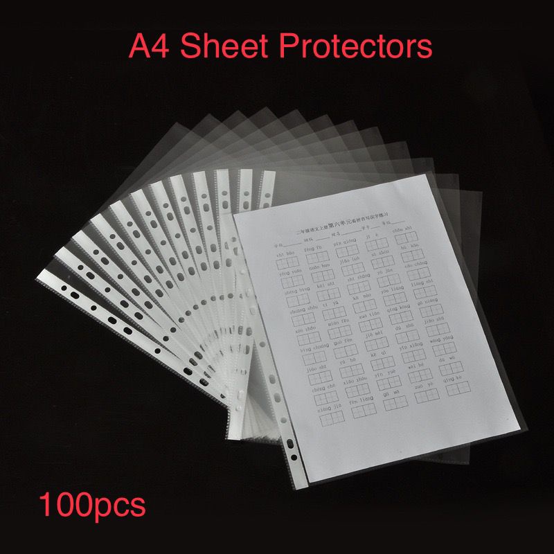 Sheet Protectors A4 100pcs 11 Hole Loose Leaf PP | Shopee Malaysia