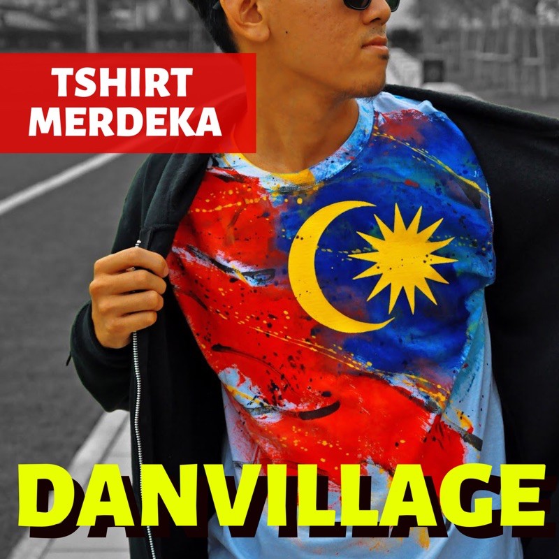 Tshirt Merdeka Malaysia Handpainted Short Sleeve Danvillage | Shopee ...