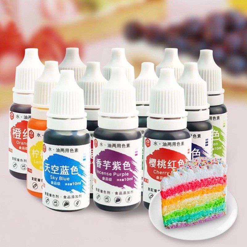 12Pcs Natural Ink Cake Food Coloring Colouring Set Ingredients Cake