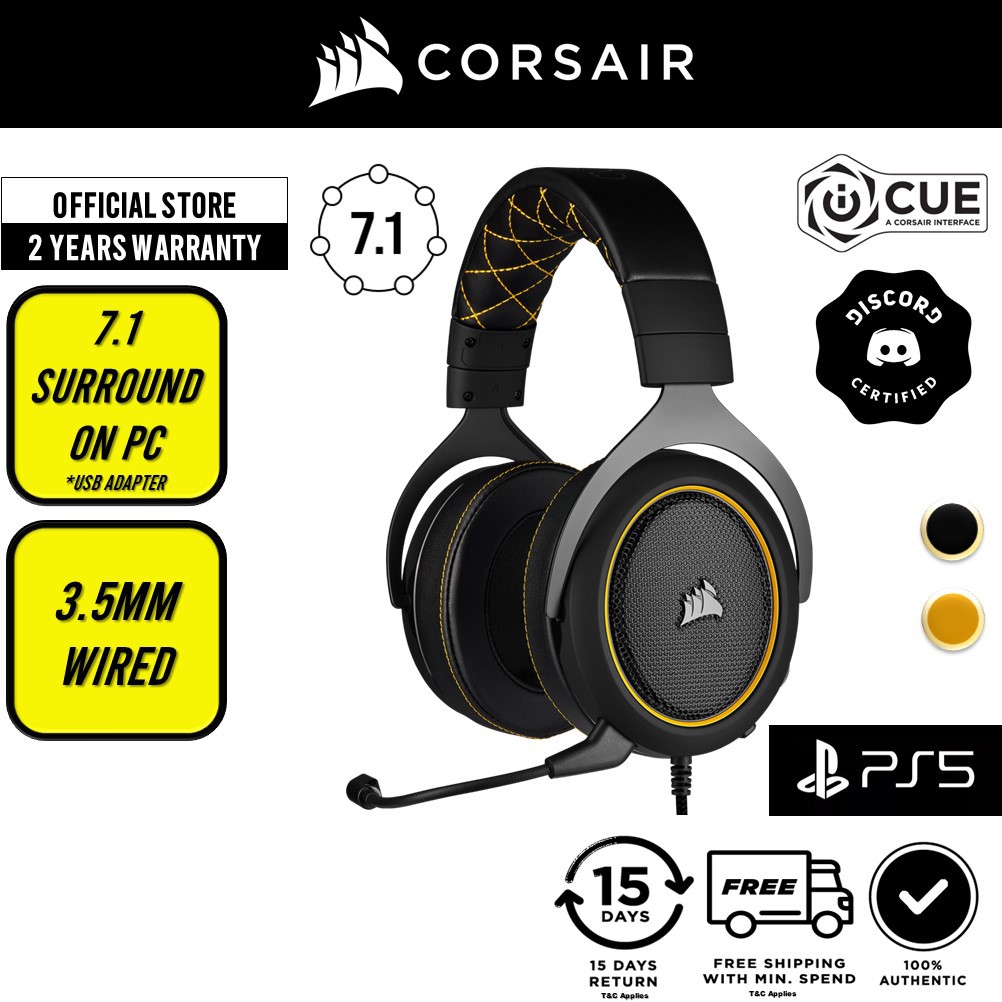 CORSAIR HS60 Pro 3.5MM Analog USB 7.1 Surround iCUE Gaming