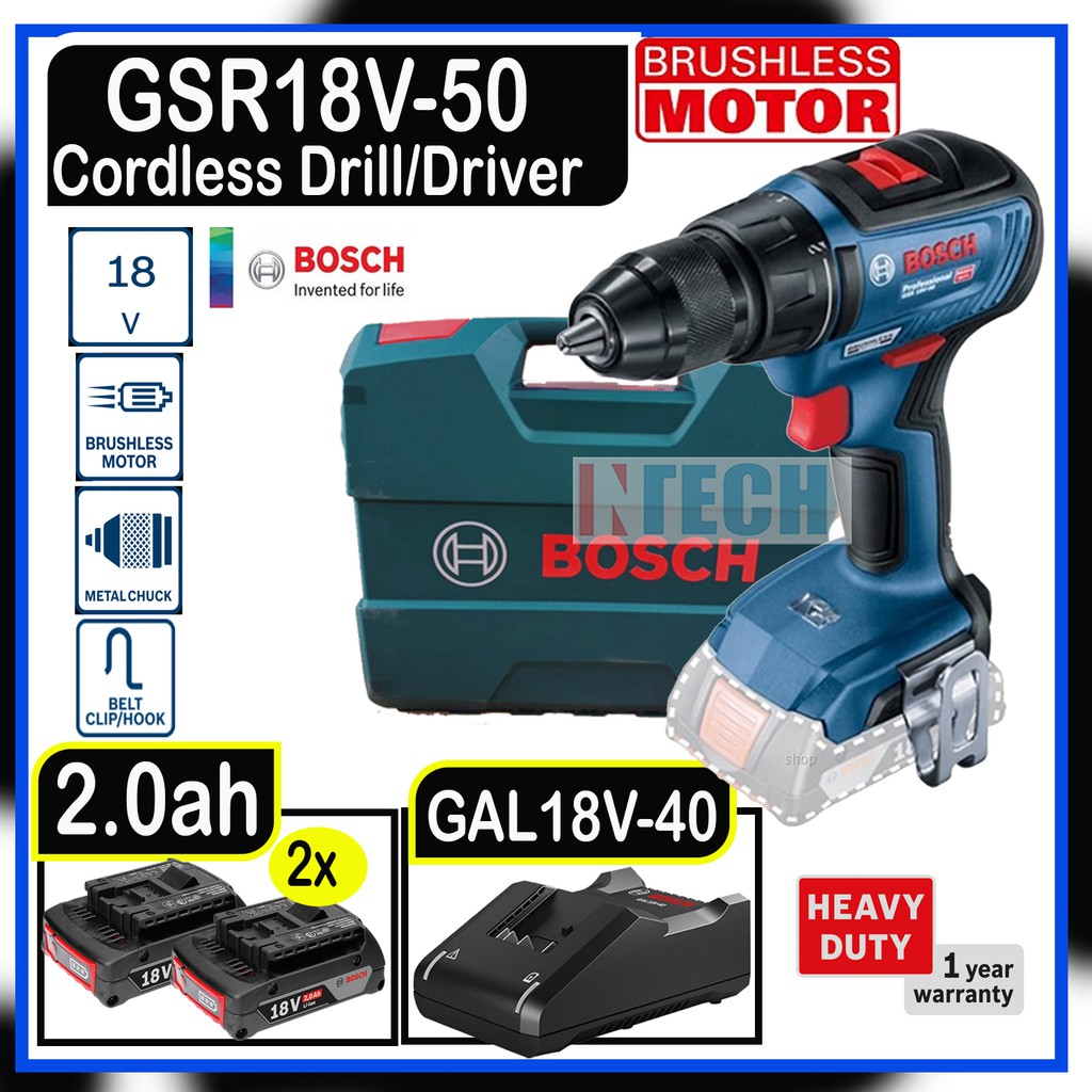 Bosch 18V Cordless Drill/Driver GSR 18 V-50 Malaysia 