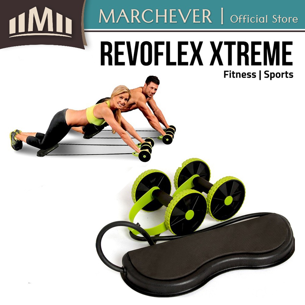 Revoflex Xtreme Fitness Exercise AB Roller Pull Rope Abdominal Waist ...