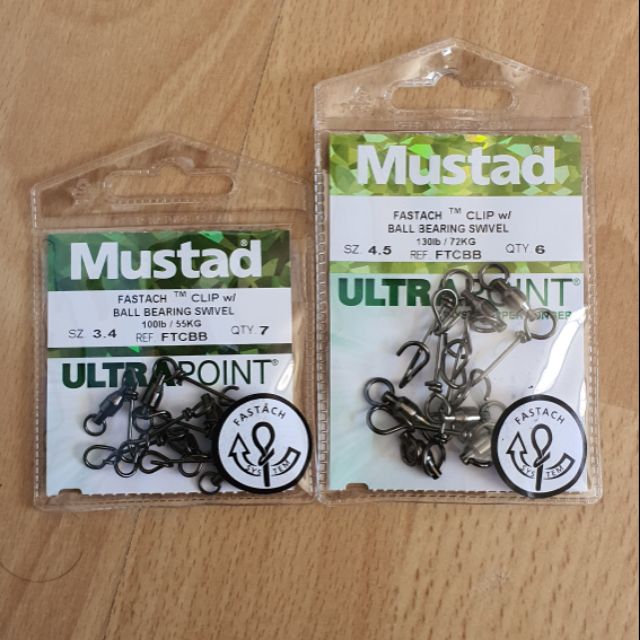 Mustad Fastach Clip with Ball Bearing Swivel FTCBB