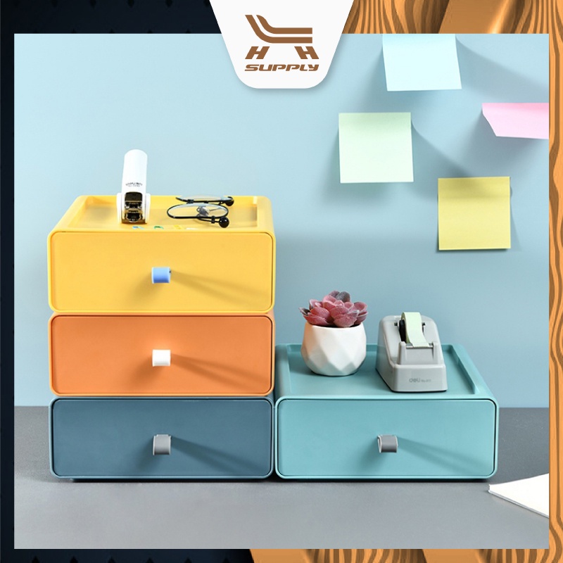 LH 1set 4pcs Plastic Storage Organizer Stackable Desktop Organization ...