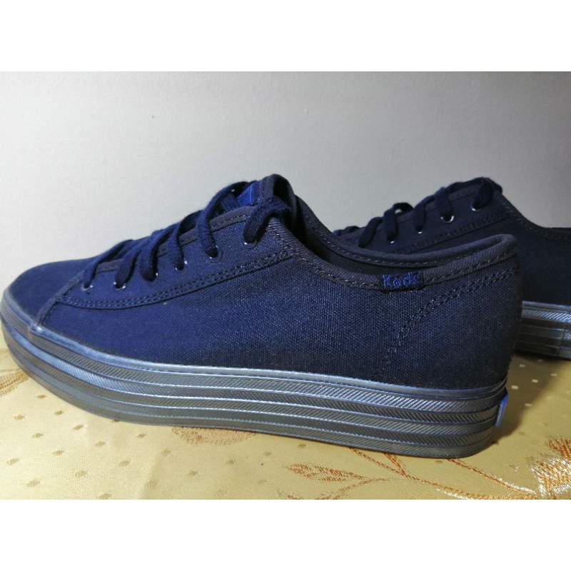 Keds Triple Kick Shimmer Navy Sneakers Shopee Malaysia