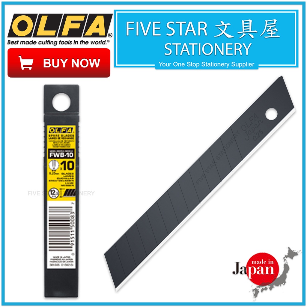 OLFA FWB-10 Sharp Blade Excel Black Ultra Sharp Blade Spare Blades Olfa ...