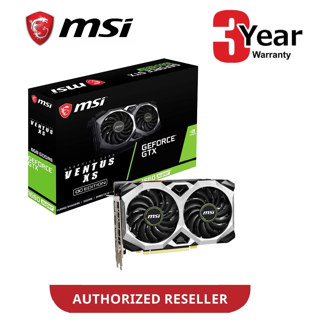 Msi nvidia geforce gtx 1660 best sale super ventus xs oc 6g