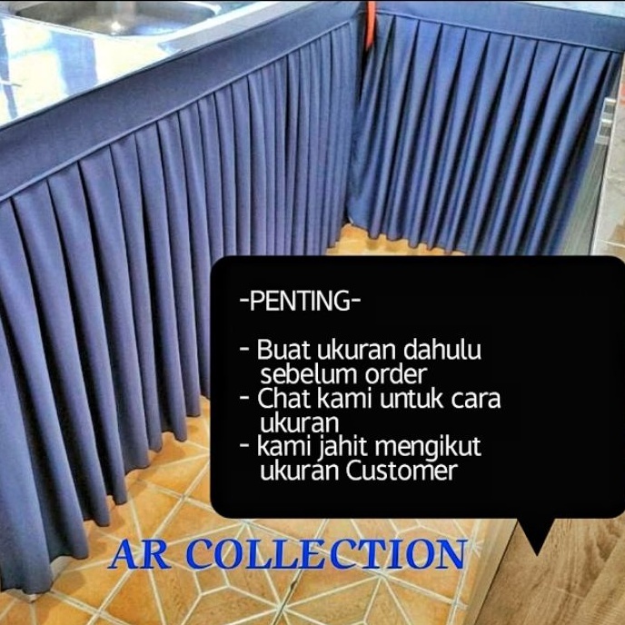 Langsir dapur/table top/sinki/meja free pelekat dan velcro Shopee