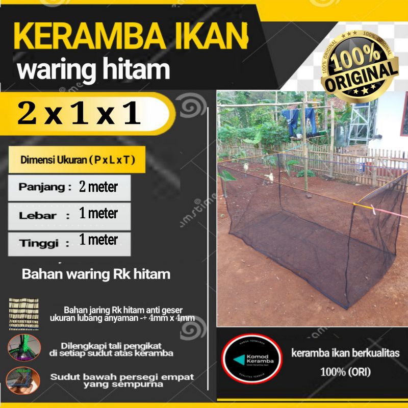 Fish Cages 2x1x1 Floating Nets hapa tanjaran kramba Cages Catfish