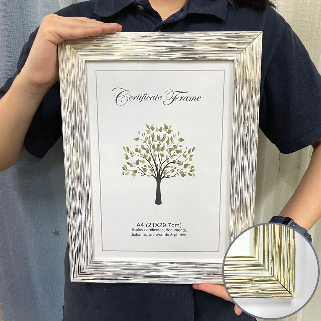 VCR A4 Certificate Document Photo Deco Frame Wood Texture Gift Display ...