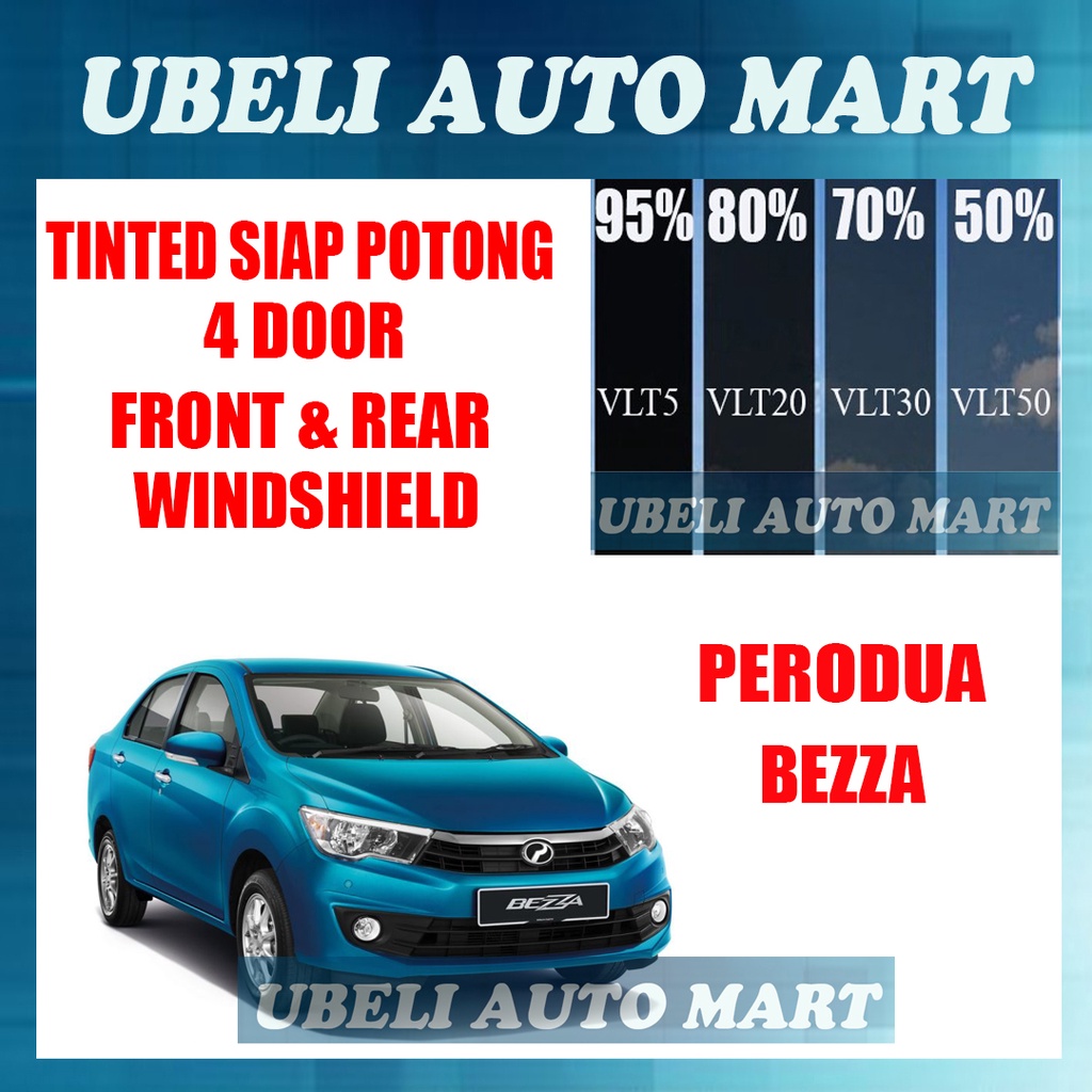 2PLY Perodua Bezza 4 Pintu Siap Potong Tinted UV Hitam / Siap Potong ...