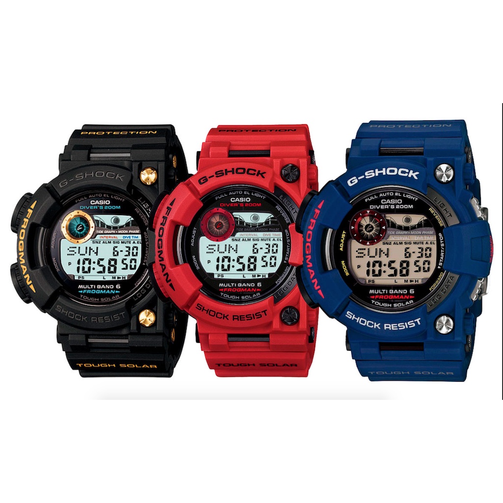 Frogman GWF1000 G Sh0ck Frogman Series Tide Graph Tough Solar Jam frogman Jam Waterproof jam waterproof jam