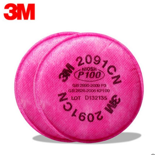 2pcs 3M brand 2091 filter mask | p100 filter cotton dush mask | niosh ...