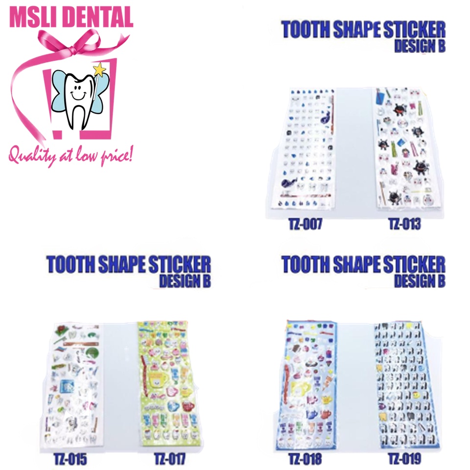 Tooth Shape Sticker Design B | Shopee Malaysia