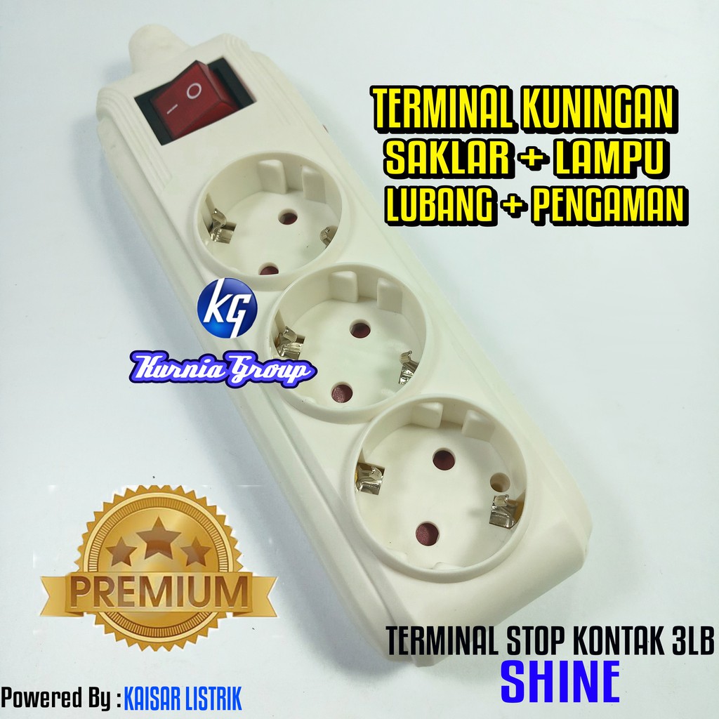 Terminal socket contains 3+ Brass SHINE Switch + Safe Multi Socket Jack ...