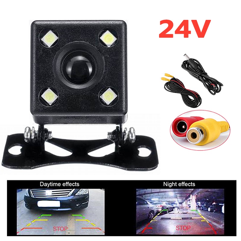 24V 4LED 170 Degree Waterproof Parking Lot Reversing Rear View Camera ...