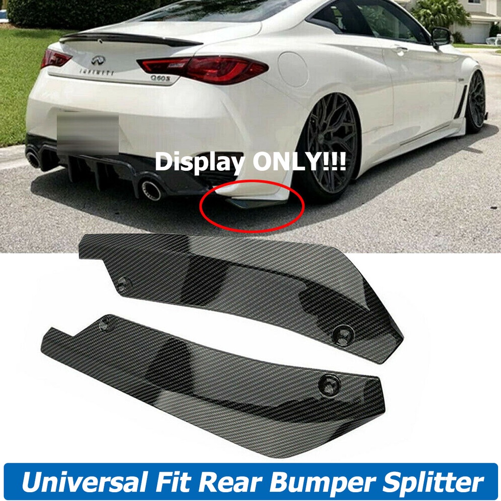 Rear Bumper Fin Canard Splitter For Infiniti G35 G37 Q50 Q60 2015-2020 ...