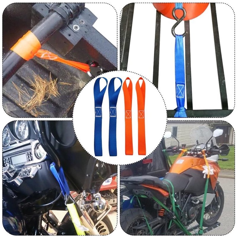 KODIAK STRAPS 6-Pack Soft Loop Tie Down Straps – For Motorcycles, ATVs & Dirt Bikes