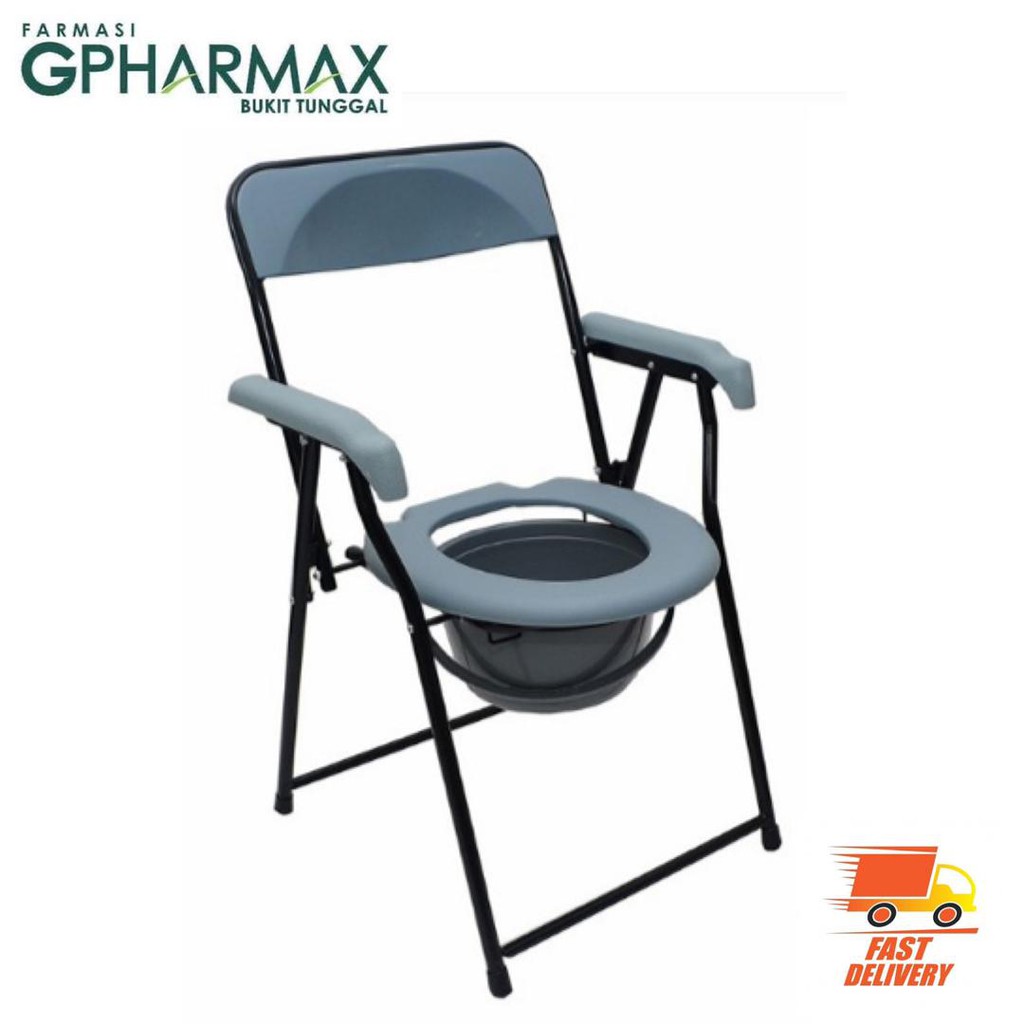 FOLDING COMMODE CHAIR FMC005 (KERUSI TANDAS EKONOMI BOLEH LIPAT