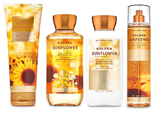 Bath and Body Works GOLDEN SUNFLOWER Deluxe Gift Set Body From