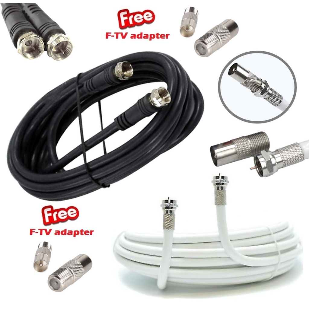 3M 10FT FType RG6 TV video Antenna Coaxial Cable for satellite tv