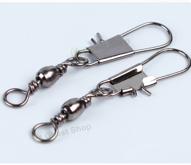 50PCS Fishing Connector Pin Line With Interlock Buckle Tackle Hanging ...