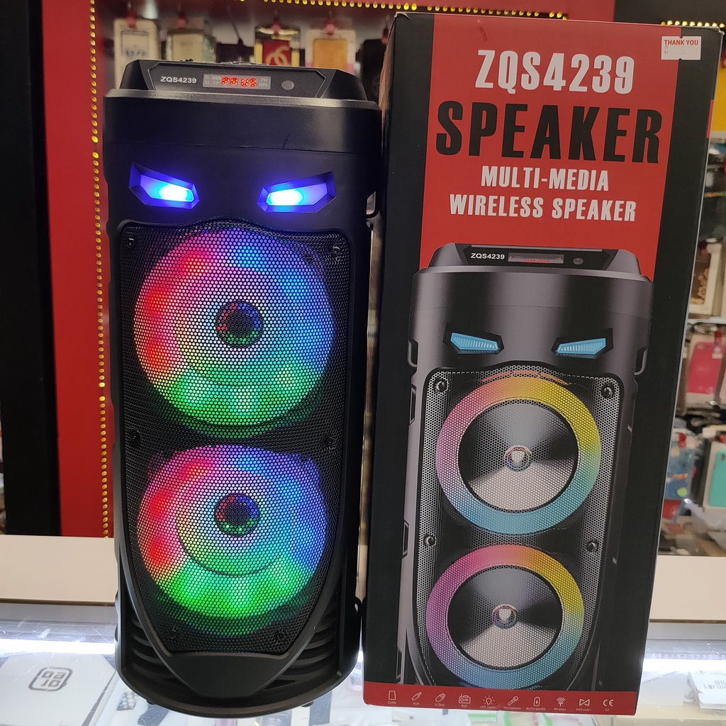 ZQS4239 Subwoofer Wireless Bluetooth Speaker Card U Disk Soundbox TWS ...