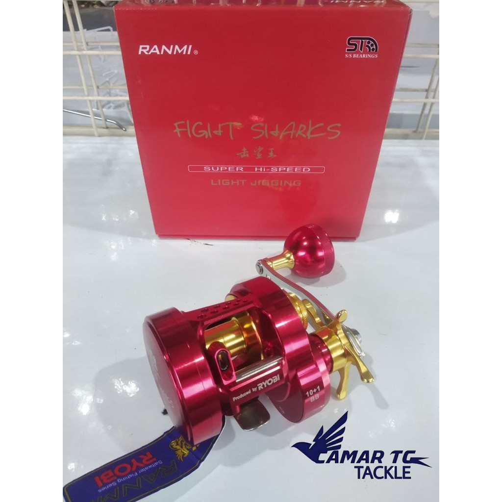 READY STOCK] RYOBI RANMI FIGHT SHARKS RG200-L BC/JIGGING REEL | Shopee  Malaysia